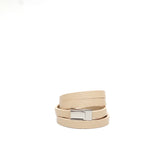 Bracciale multigiro in pelle beige